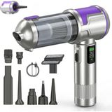Happy Trend Romofy Şarjlı Araç Süpürgesi 22.000 Pa - Üfleme Özellikli Mini Oto Süpürgesi 3 Kademeli - 15.000 Mah Şarj Kapasitesi, Çok Fonksiyonlu Süpürge Başlıkları ile Taşınabilir Kablosuz Süpürge - Sarı