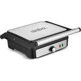 Happy Trend SSM-2590 Inox Izgara ve Tost Makinesi, 2000 W, 180° Açılabilir Gövde, Alüminyum Plaka, 6 Dilim Kapasite - Gri