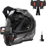 Happy Trend Telesın Motosiklet Kaskı Gopro Hero 11, 10, 9, 8, 7, 6, INSTA360 X3, One X2, One X, One X, Djı Osmo Aksiyon, Kaymaz Silikon, Kurulumu Kolay, Aksiyon Kamera Aksesuarları (2. Nesil) Için Çene Montajı - Standart