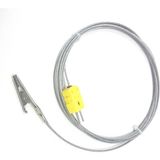 Happy Trend TL0500, K-Tipi Sensör Probları Timsah Klips Probu K-Tipi Prob Termokupl Sensörü ve Metre Için 500°C'YE Kadar Sıcaklık Aralığında - Gri