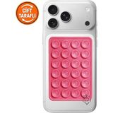 Happy Trend Uruchı Çift Taraflı Silikon Vantuzlu Telefon Tutucu, Ahtapot Vakumlu Tasarım, Telefon Arkası Kılıf Tutucu, Araç ve Masa Üstü Kullanım, Tüm Cep Telefonu Modellerine Uygun, Şeker Pembe, Çift Taraflı