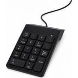 Happy Trend USB 2.0 Siyah Kablolu Numerik Klavye Keypad, USB Sayısal Tuş Takımı, Pc Laptop Notebook Için Kablolu Numpad, Ev Ofis Muhasebe Excel Veri Girişi Kullanımına Uygun
