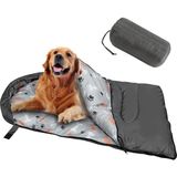 Happy Trend Uyku Tulumu Su Geçirmez Sıcak Paketlenebilir Köpek Yatağı Mat Saklama Çantası ile Iç Mekan Dış Mekan Seyahat Kamp Yürüyüş Sırt Çantası Için (Gri) - Standart