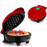 Happy Trend Waffle Makinesi, Klasik Waffle Için, Yapışmaz Kaplamalı, Retro Tasarım, Doğum Günleri, Aile Kutlamaları Için, Kırmızı - Siyah