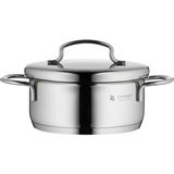 Happy Trend Wmf Mini Derin Tencere, 12 Cm, 0,7 L, Metal Kapaklı, Indüksiyon Uyumlu, Cromargan® Yüksek Kaliteli Parlak Paslanmaz Çelik, Üst Üste Saklanabilir - Gümüş - Standart