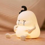 Happy Trend Yumuşak Silikon Chubby Mini Gece Lambası Dekoratif Işık Derecesi Ayarlanabilir Yatak Odası Lambası Kitap Okuma Lambası Çocuk Odası 8cm x 9cm (Chubby - A001) - Sarı