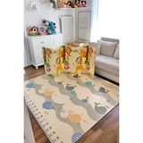Happy Twins Safari Whales Katlanabilir Çift Taraflı Oyun Matı 180X200X1CM - 180 x 200 x 1 cm - Renkli