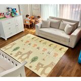Happy Twins Yogi Whales Katlanabilir Çift Taraflı Oyun Matı 150X200X1CM - 150 x 200 x 1 cm - Renkli