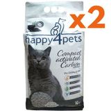 Happy4pets Aktif Karbon Doğal Topaklanan 2x10 lt Kedi Kumu