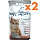 Happy4pets Doğal İnce Taneli Marsilya 2x10 lt Kedi Kumu