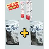 Happy4pets Topaklaşan Kedi Kumu 2 X 10 Lt Kokusuz İnce Taneli Aktif Karbon Kiki Malt 50 G Hediye