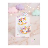 happyaksesuar Unicorn Figürlü Lastik ve Pens Çocuk Toka Seti