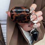 HappyCase 3.nesil Uyumlu Kalpli Leoparlı Kulaklık Koruyucu Kılıf - Kahverengi