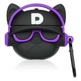 happycase air pods 1 ve 2. nesil uyumlu kulaklık koruyucu 3d silikon kılıf hiphop mor