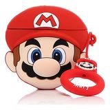 happycase air pods 1 ve 2. nesil uyumlu kulaklık koruyucu 3d silikon kılıf mario