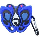 HappyCase Air Pods Pro ve Pro 2. Nesil Uyumlu 3D Silikon Kılıf - Sevimli Mavi Kelebek