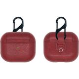 HappyCase Airpods 3. Nesil Kulaklık Kılıfı Koruma Pu Deri Kılıf Kırmızı
