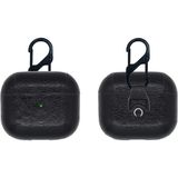 HappyCase Airpods 3. Nesil Kulaklık Kılıfı Koruma Pu Deri Kılıf Siyah