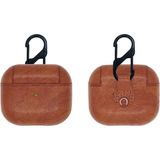 HappyCase Airpods 3. Nesil Kulaklık Kılıfı Koruma Pu Deri Kılıf Taba
