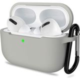 HappyCase Airpodspro Kılıf Silikon Kulaklık Kılıfı Gri - Açık Gri