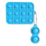 HappyCase Apple Air Pods Pro ve Pro 2 Kulaklık Kılıf Için Stres Oyuncağı Kabarcıklı Koruyucu Kılıf Popit - Açık Mavi