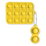 HappyCase Apple Air Pods Pro ve Pro 2 Kulaklık Kılıf Için Stres Oyuncağı Kabarcıklı Koruyucu Kılıf Popit - Sarı