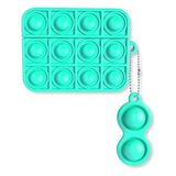 HappyCase Apple Air Pods Pro ve Pro 2 Kulaklık Kılıf Için Stres Oyuncağı Kabarcıklı Koruyucu Kılıf Popit - Turkuaz