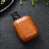 HappyCase Apple Airpods 360 Koruyucu A.kahverengi Lüx Deri Kılıf 1 2 Nesil Uyumlu
