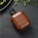 HappyCase Apple Airpods 360 Koruyucu Kahverengi Lüx Deri Kılıf 1 2 Nesil Uyumlu