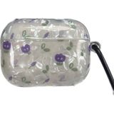 HappyCase Apple Airpods Pro Kulaklık Kılıfı Minimal Lila Laleler Silikon Kulaklık Kılıfı