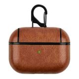 HappyCase Apple Airpods Pro Kulaklık Koruma Pu Deri Kılıf Taba - Koyu Kahverengi