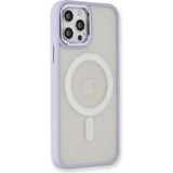 Happycase Apple iPhone 12 Pro Max Kılıf Room Magneticsafe Silikon - Lila