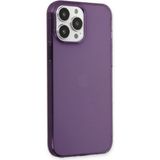 Happycase Apple iPhone 13 Pro Max Kılıf Pc Sert Şeffaf Kapak - Mor