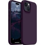 HappyCase Apple Iphone 15 Plus Kılıf Kadife Lansman Soft Yumuşak Silikon Kamera Korumalı Kapak Bordo