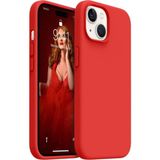 HappyCase Apple Iphone 15 Plus Kılıf Kadife Lansman Soft Yumuşak Silikon Kamera Korumalı Kapak Kırmızı