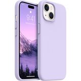 HappyCase Apple Iphone 15 Plus Kılıf Kadife Lansman Soft Yumuşak Silikon Kamera Korumalı Kapak Lila