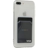 HappyCase Apple iPhone 8 Plus Kılıf Kartlıklı Şeffaf Kart Koymalı Silikon Yumuşak Kapak Kılıf- Şeffaf