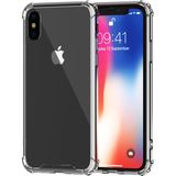 HappyCase Apple iPhone x Kapak Köşe Korumalı Airbag Antishock Silikon Kılıf - Şeffaf