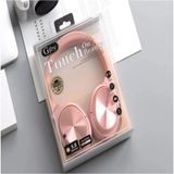 HappyCase Gjby CA033 Kablosuz Çok Fonksiyonlu Takılabilir Kart Bt Kulaklık Bluetootlu Kulaküstü Kulaklık - Pembe