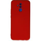 Happycase Huawei Mate 20 Lite Kılıf Nano Içi Kadife Silikon - Kırmızı