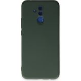 Happycase Huawei Mate 20 Lite Kılıf Nano Içi Kadife Silikon - Koyu Yeşil