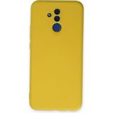 Happycase Huawei Mate 20 Lite Kılıf Nano Içi Kadife Silikon - Sarı