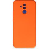 Happycase Huawei Mate 20 Lite Kılıf Nano Içi Kadife Silikon - Turuncu