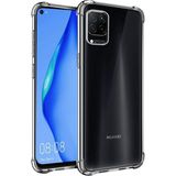 HappyCase Huawei P40 Lite Kapak Köşe Korumalı Airbag Antishock Silikon Kılıf - Şeffaf