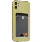 HappyCase iPhone 11 Kılıf Şeffaf Kartlıklı Silikon Kılıf Kapak- Şeffaf
