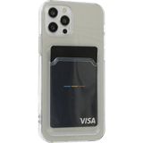 HappyCase iPhone 12 Pro Kılıf Şeffaf Kartlıklı Silikon Kılıf Kapak- Şeffaf