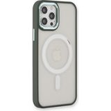 Happycase iPhone 12 Pro Max Kılıf Room Magneticsafe Silikon - Köknar Yeşili
