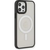 Happycase iPhone 12 Pro Max Kılıf Room Magneticsafe Silikon - Siyah