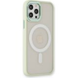 Happycase iPhone 12 Pro Max Kılıf Room Magneticsafe Silikon - Su Yeşili