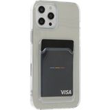 HappyCase iPhone 12 Pro Max Kılıf Şeffaf Kartlıklı Silikon Kılıf Kapak- Şeffaf